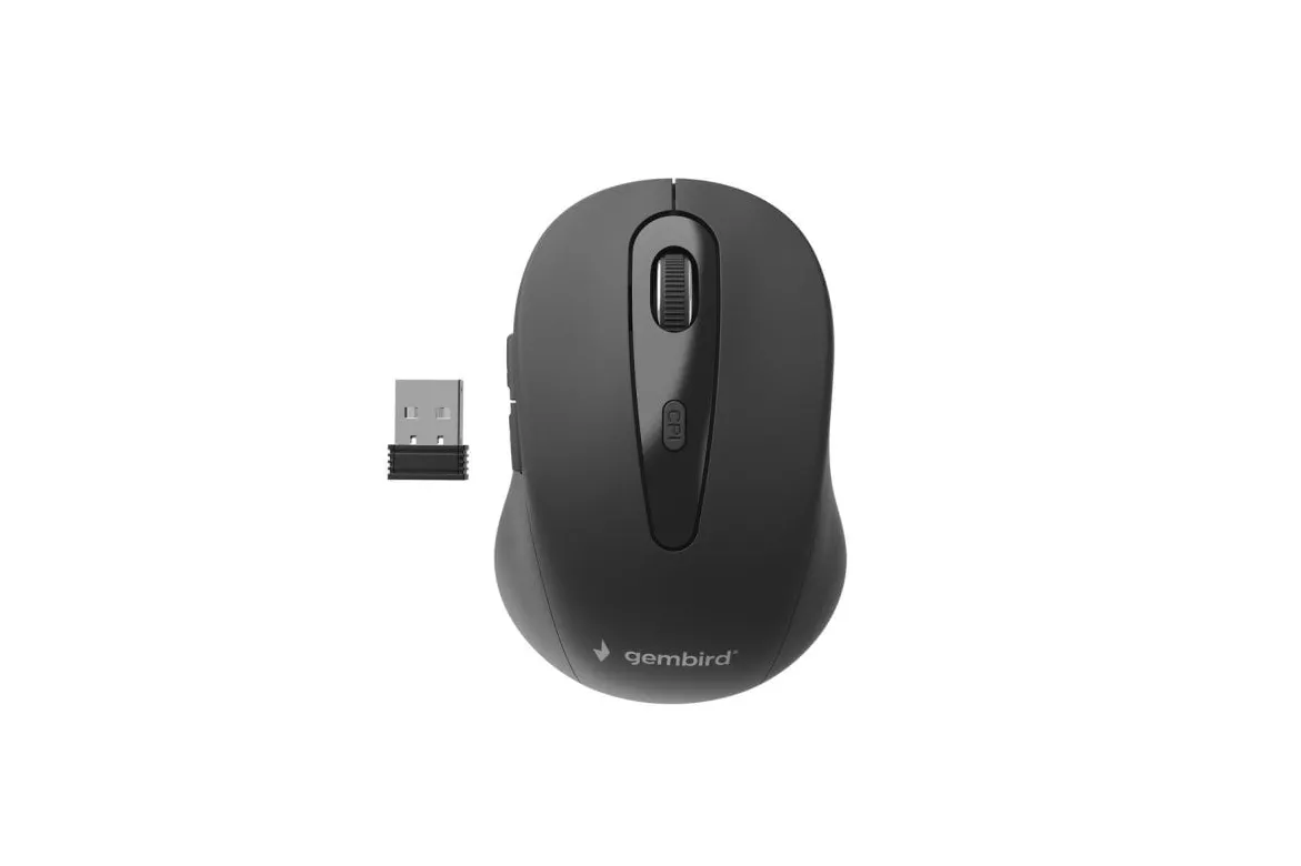 Ratón Gembird inalámbrico 1600 DPI 6 botones Nanoreceptor USB para mano derecha