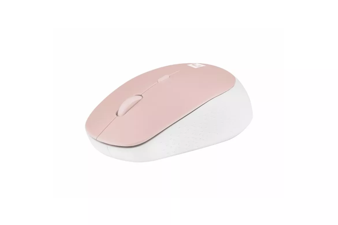 Ratón NATEC inalámbrico Bluetooth 1600 DPI 4 botones Rosa Blanco