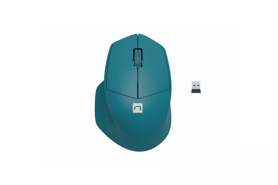 Ratón Natec inalámbrico Bluetooth 1600 DPI azul para mano derecha