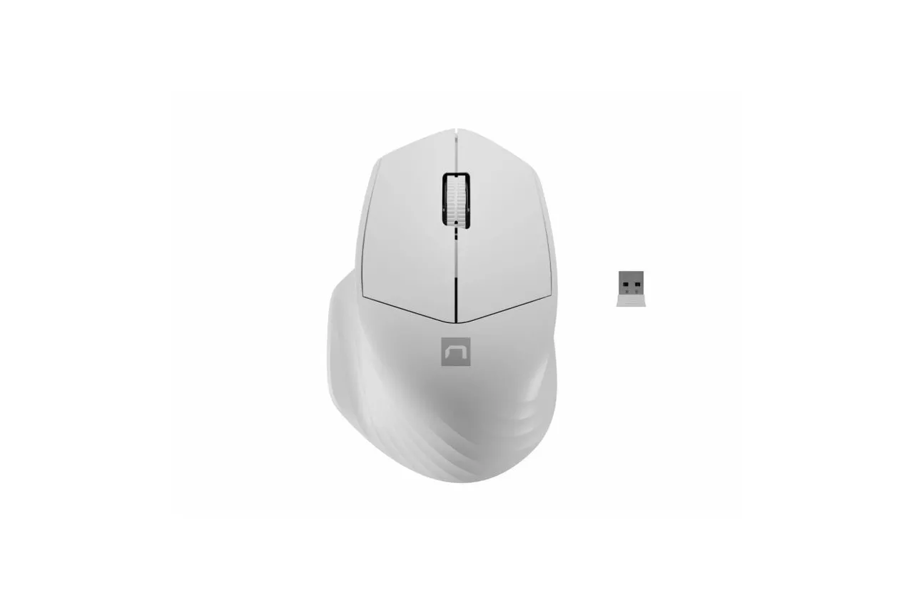 Ratón NATEC inalámbrico Bluetooth 1600 DPI compacto blanco para mano derecha