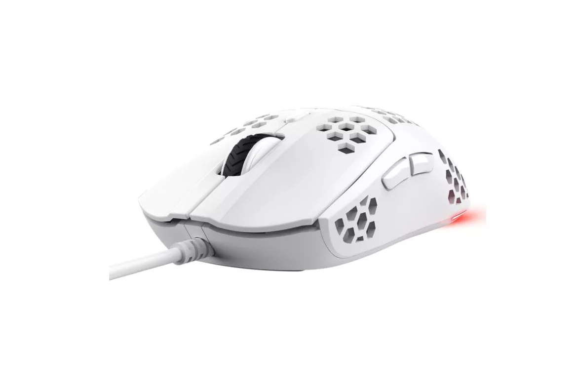 Ratón Trust con cable 6400 DPI RGB ultraligero 6 botones programables blanco