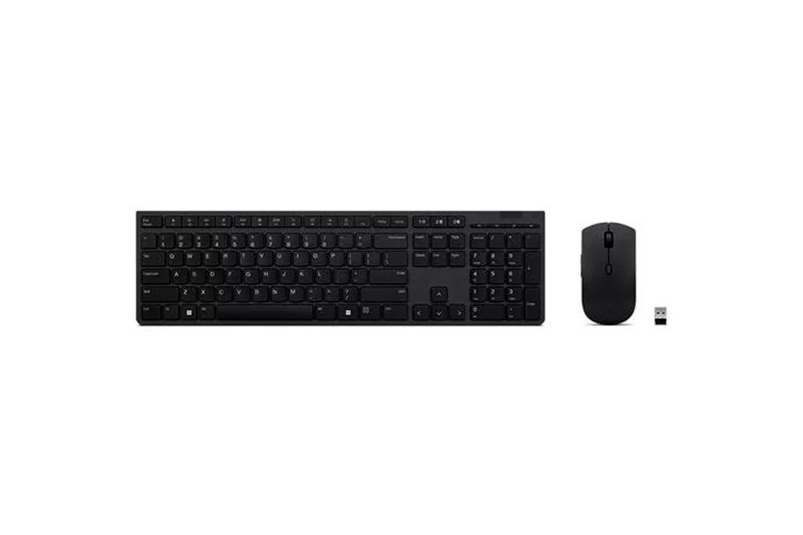 Combo Teclado/Ratón Lenovo profesional Wireless Negro