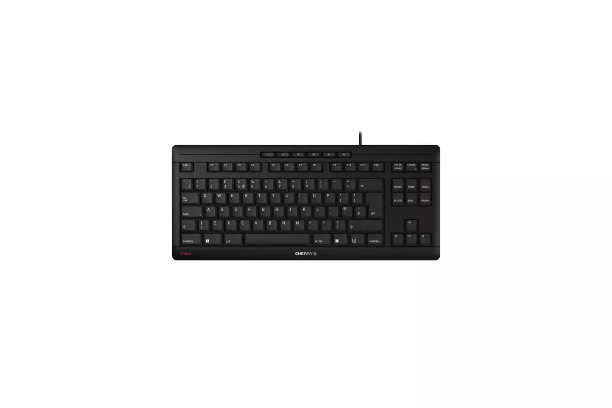 Teclado de tijera CHERRY STREAM KEYBOARD TKL QWERTY USB silencioso negro