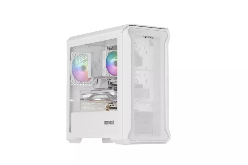 Caja PC Genesis Irid 503 Mini Tower RGB Vidrio Templado Blanco micro ATX/Mini-ITX