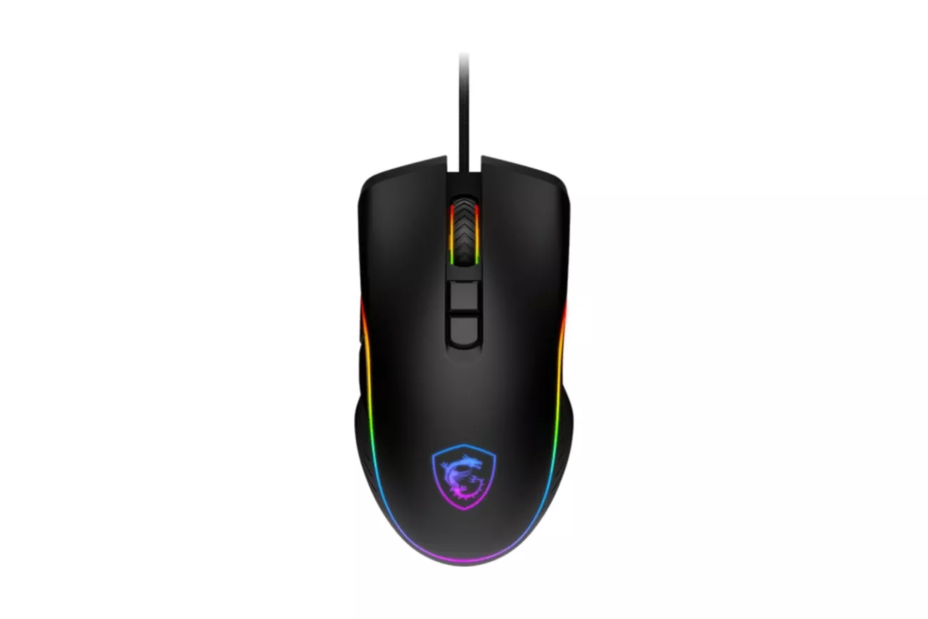 Ratón MSI con cable 7200 DPI ambidiestro RGB 7 botones