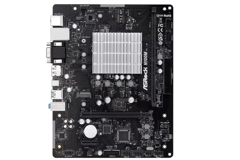 Placa base Asrock N100M Intel N100 DDR4 32GB M.2 HDMI DisplayPort Micro ATX
