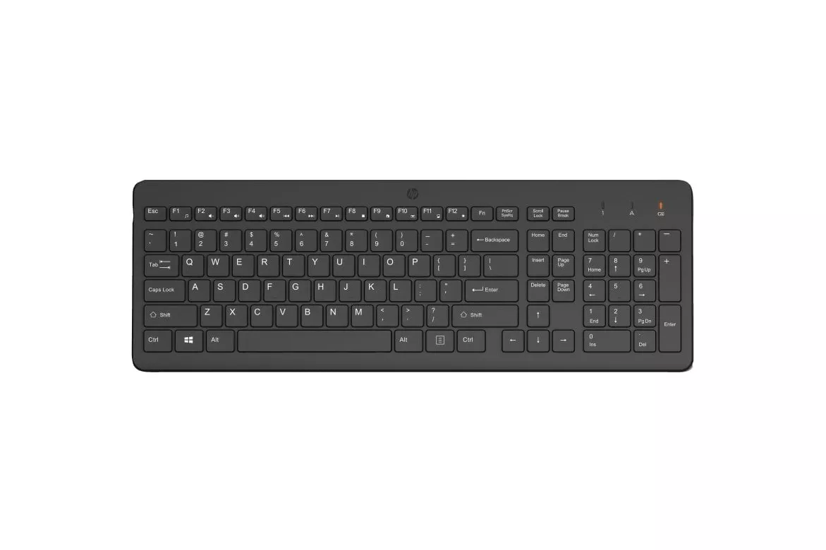 Teclado mecánico HP 225 Wireless Keyboard Layout ES inalámbrico tamaño completo negro