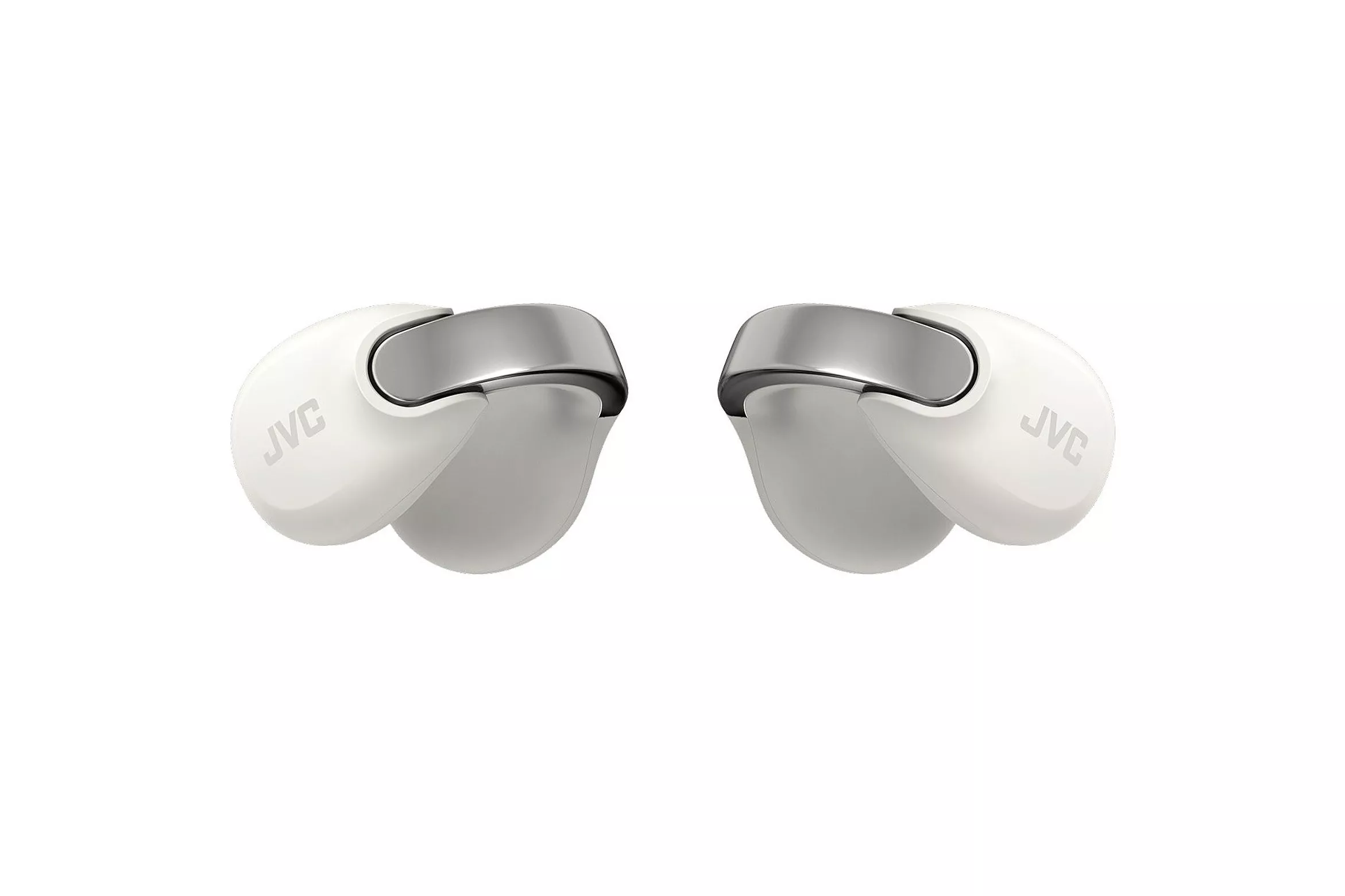 Auriculares JVC inalámbricos Bluetooth 5.3 abiertos con clip, micrófono y color blanco