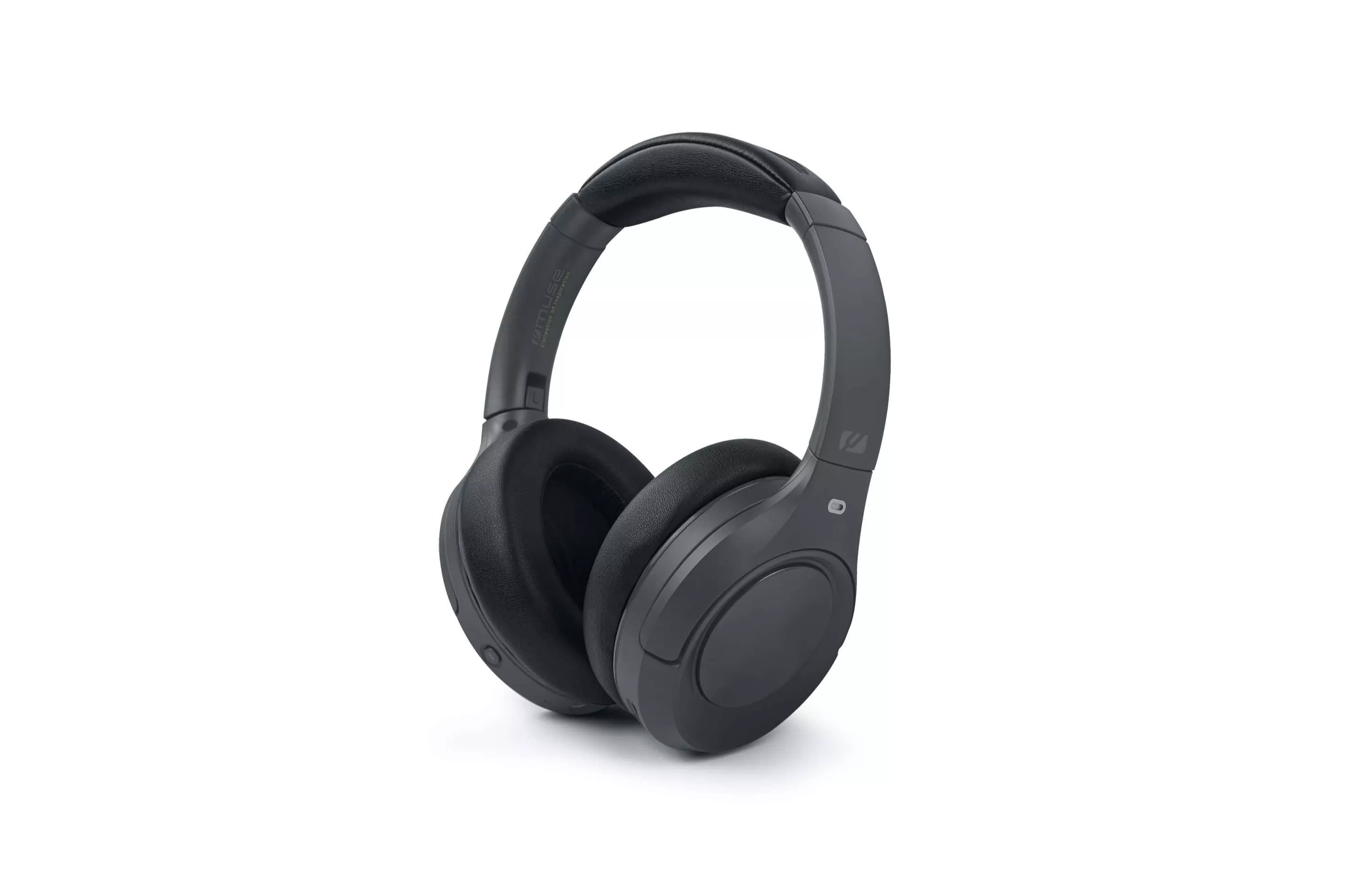 Auriculares Muse inalámbricos Bluetooth 5.3 con ANC, micrófono retráctil y batería 60h, gris