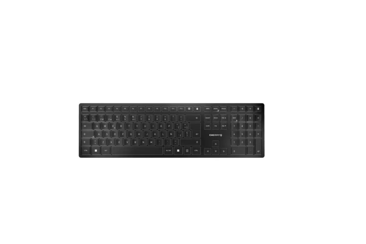 Teclado Cherry KW 9100 Slim Inalámbrico RF y Bluetooth QWERTY Español Negro
