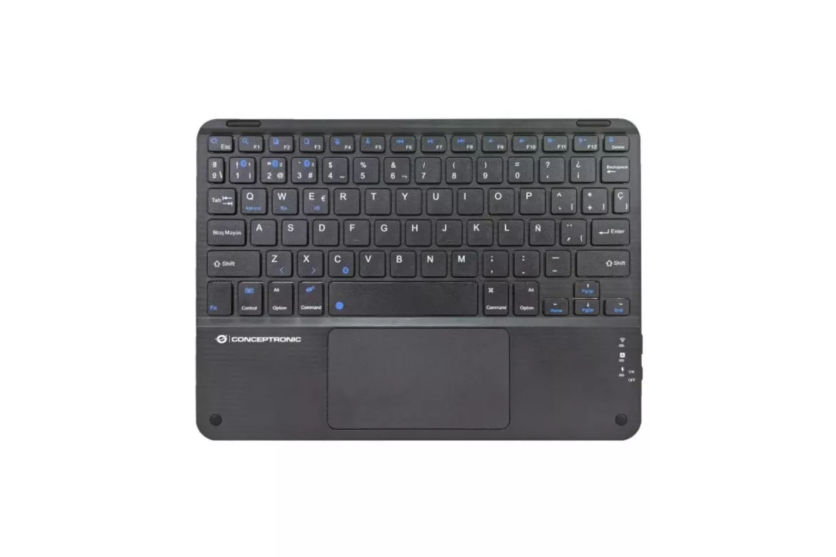 Teclado Conceptronic TOBIN01BES QWERTY Español Bluetooth Touchpad Recargable Negro