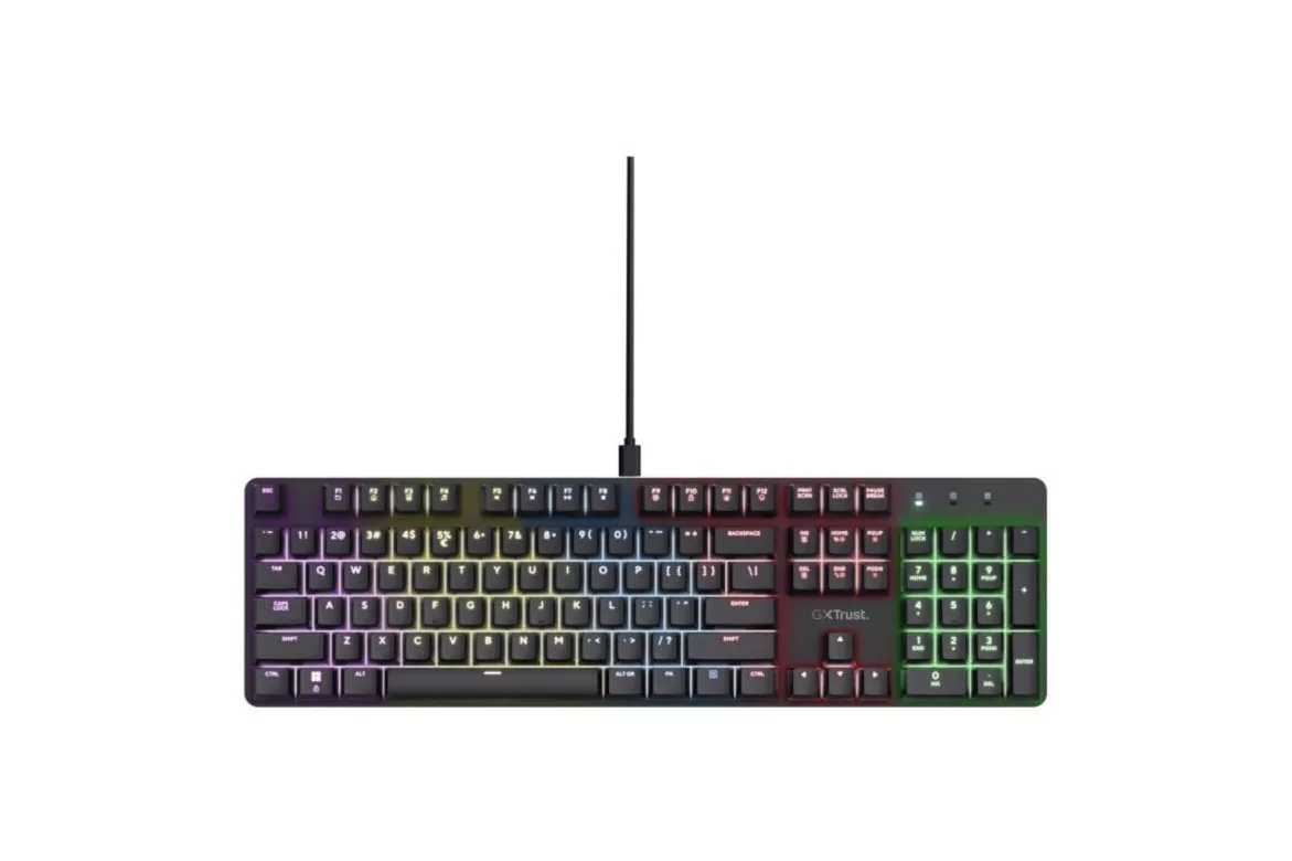 Teclado Gaming Trust GXT 871 Zora Mecánico RGB USB QWERTY Español Aluminio Negro