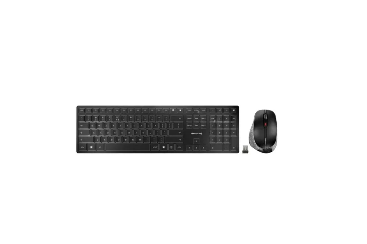 Teclado inalámbrico Cherry DW 9500 Slim QWERTY Español, Bluetooth+RF, mouse incluido