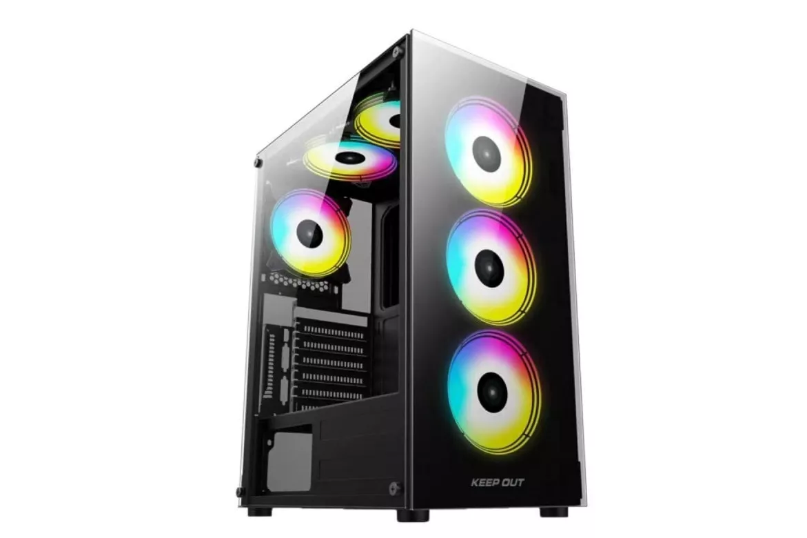 Caja Gaming Keep Out XC-210 Glass ARGB ATX/Micro ATX/ITX Vidrio Templado Negra