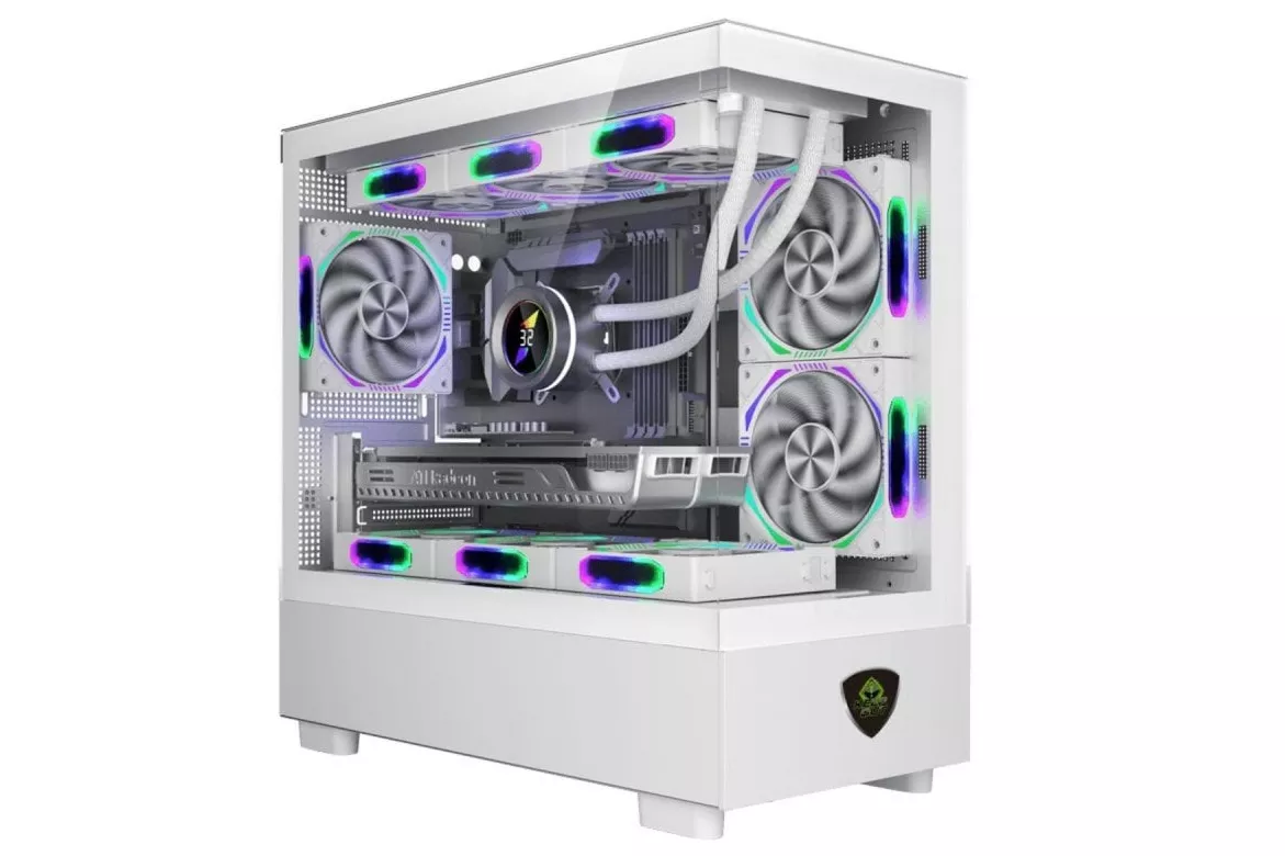 Caja Keep Out XC-301W Glass Micro-ATX/ITX Blanca Vidrio Templado ARGB 420mm GPU