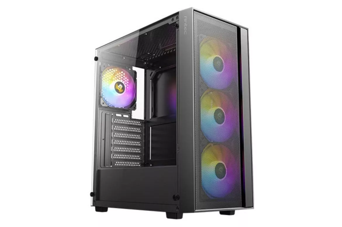 Torre PC Gaming Antec AX65 ARGB Midi Tower Negro ATX/ITX/micro ATX Ventana Lateral 4x Ventiladores RGB