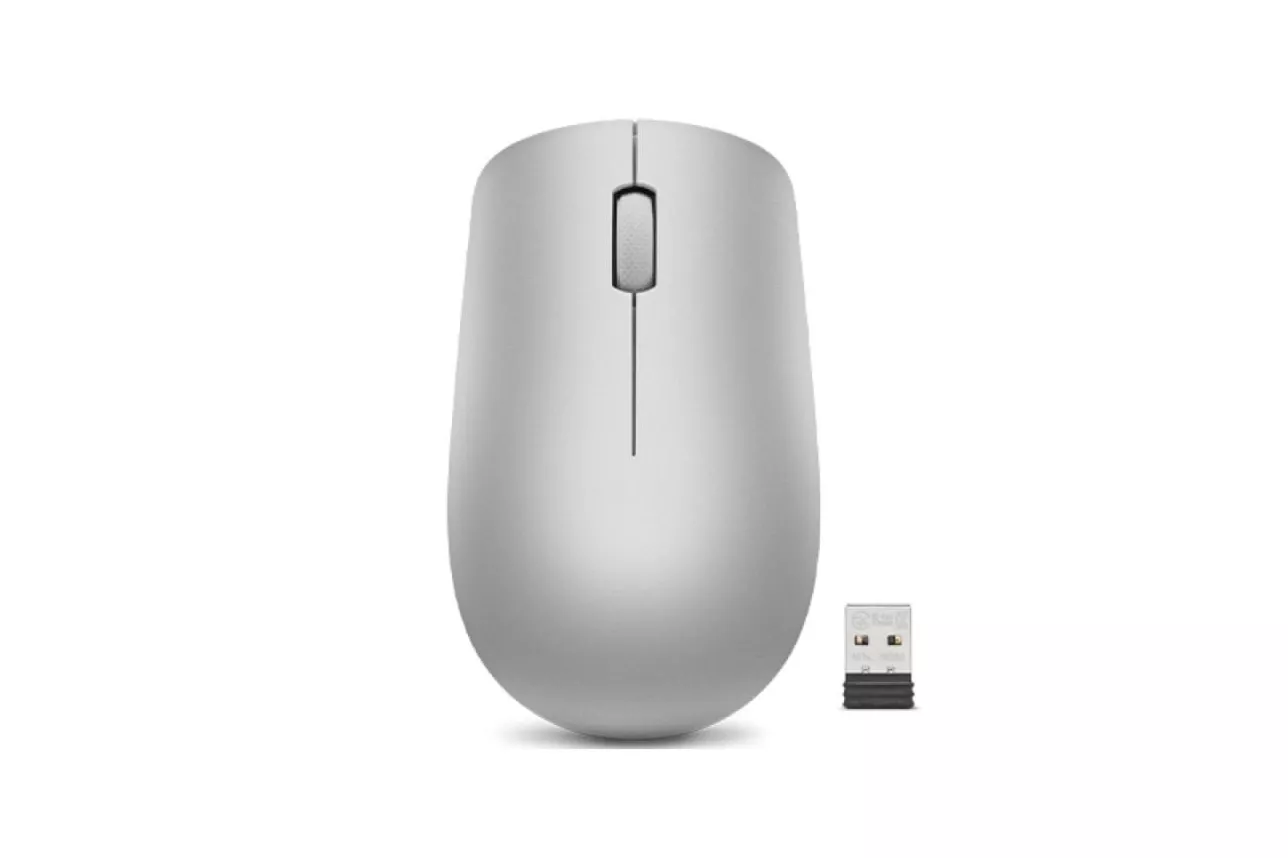 Ratón Lenovo 530 Inalámbrico Óptico Ambidextro 1200DPI Gris Platino USB Nano Receptor
