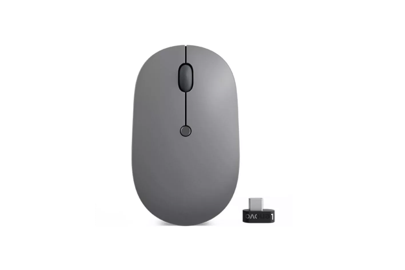 Ratón Lenovo Go Ambidextro 2400 DPI Óptico RF inalámbrico Negro Gris USB-C