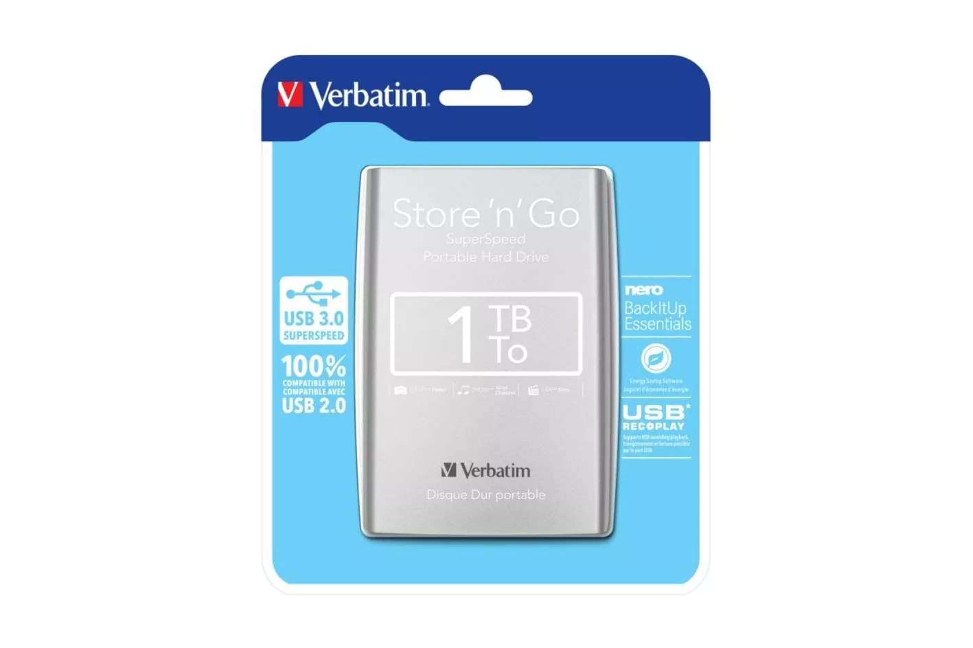 Disco duro portátil Verbatim Store n Go 1TB USB 3.0 2.5