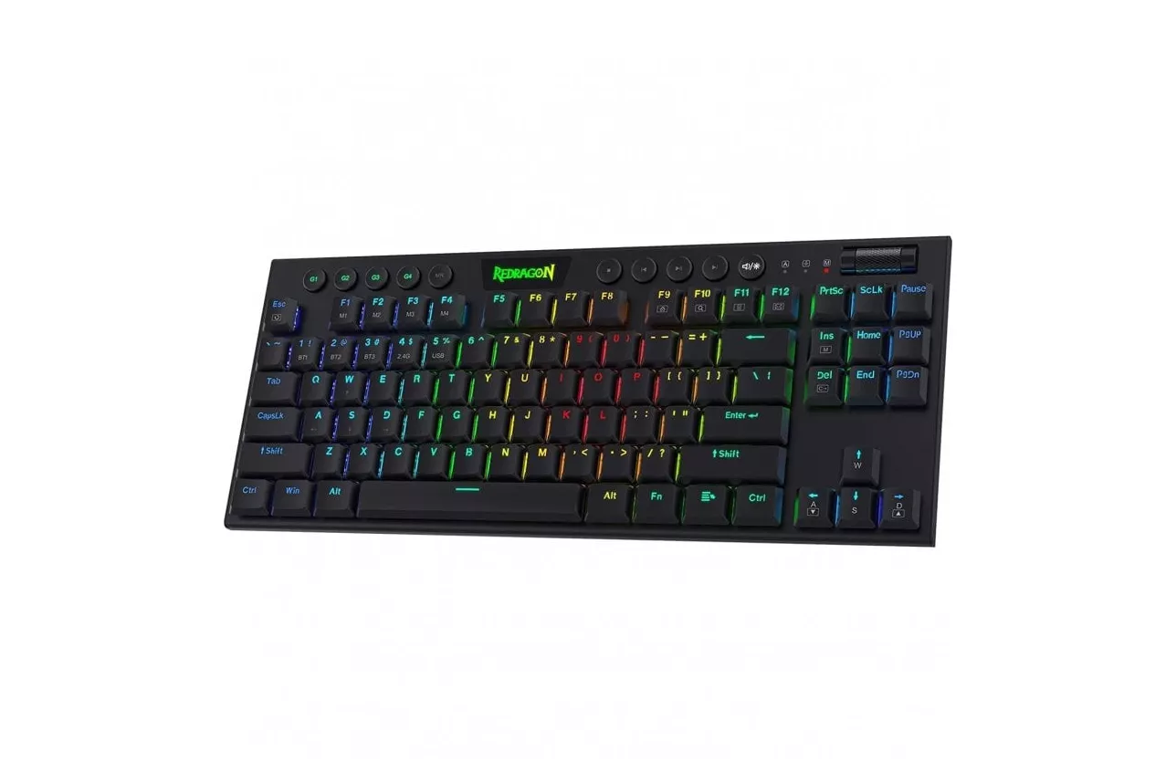 Teclado Redragon Horus 621 Gaming RGB Wireless Switch Red Negro