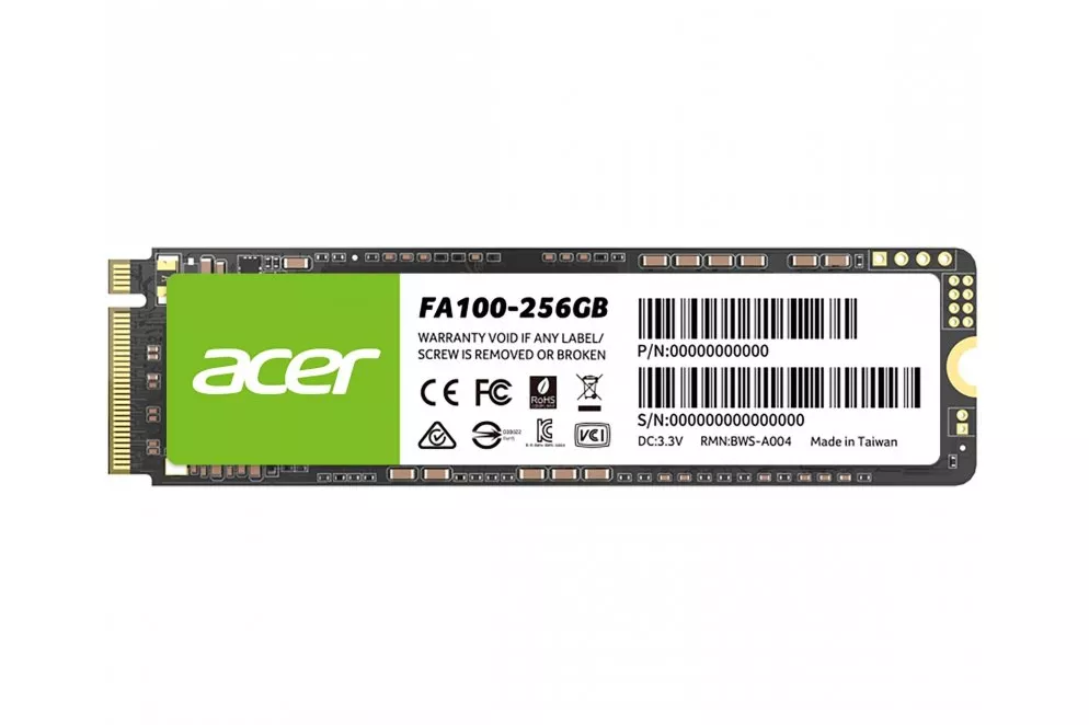 Acer FA100 SSD 256GB M.2 PCIe Gen3 NVMe
