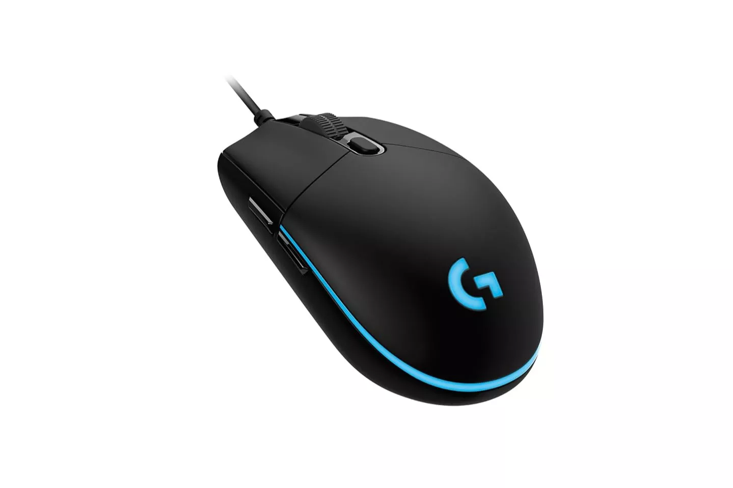 Ratón Logitech con cable 12000 DPI RGB 6 botones programables ergonómico