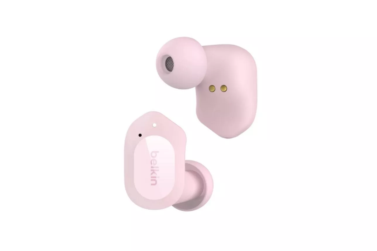 Auricular Belkin SOUNDFORM Play Rosa TWS Bluetooth 5.2 IPX5 38H Mic. Cancelación Ruido
