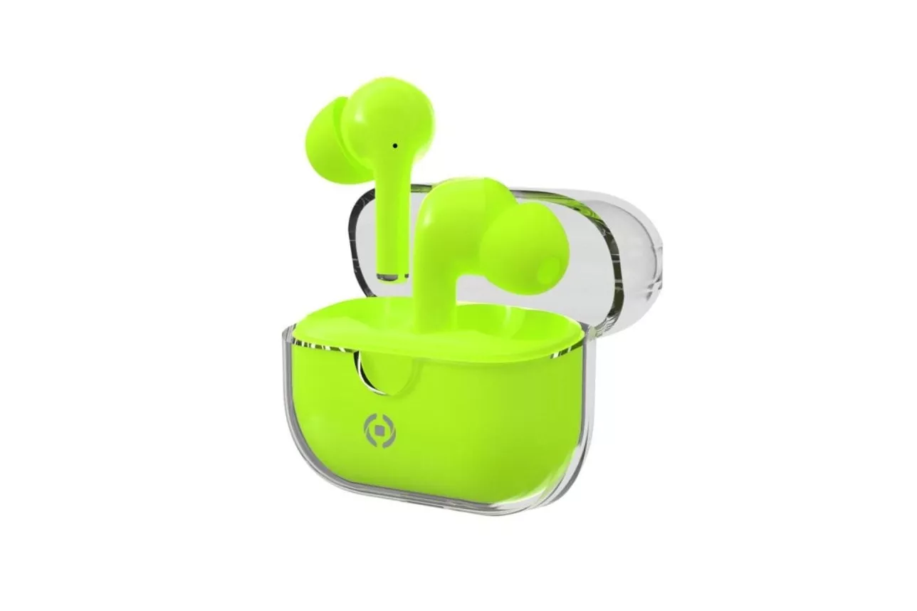 Auricular Celly CLEAR True Wireless Stereo Bluetooth 5.3 Verde Cancelación Micrófono