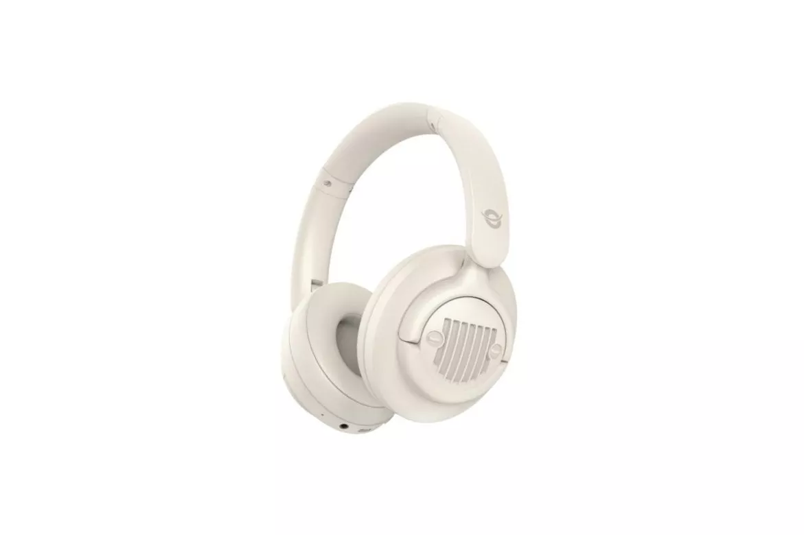 Auricular Conceptronic ALVAH02C Circumaural Crema Bluetooth 5.4 Cancelación Activa