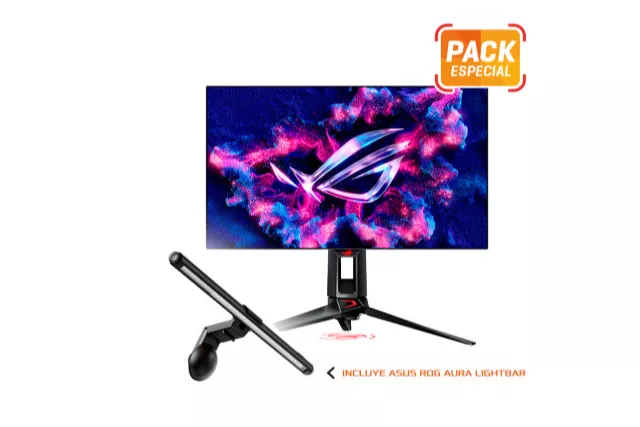 Asus ROG Swift PG27AQDP + ROG Aura LightBar - Pack monitor + Barra de luz