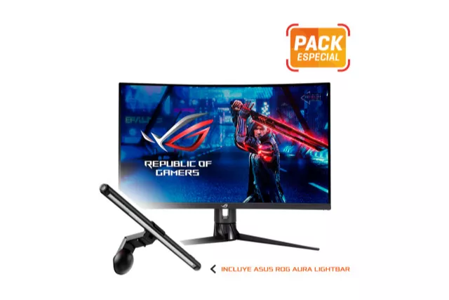 Asus XG32VC + ROG Aura LightBar - Pack monitor + Barra de luz