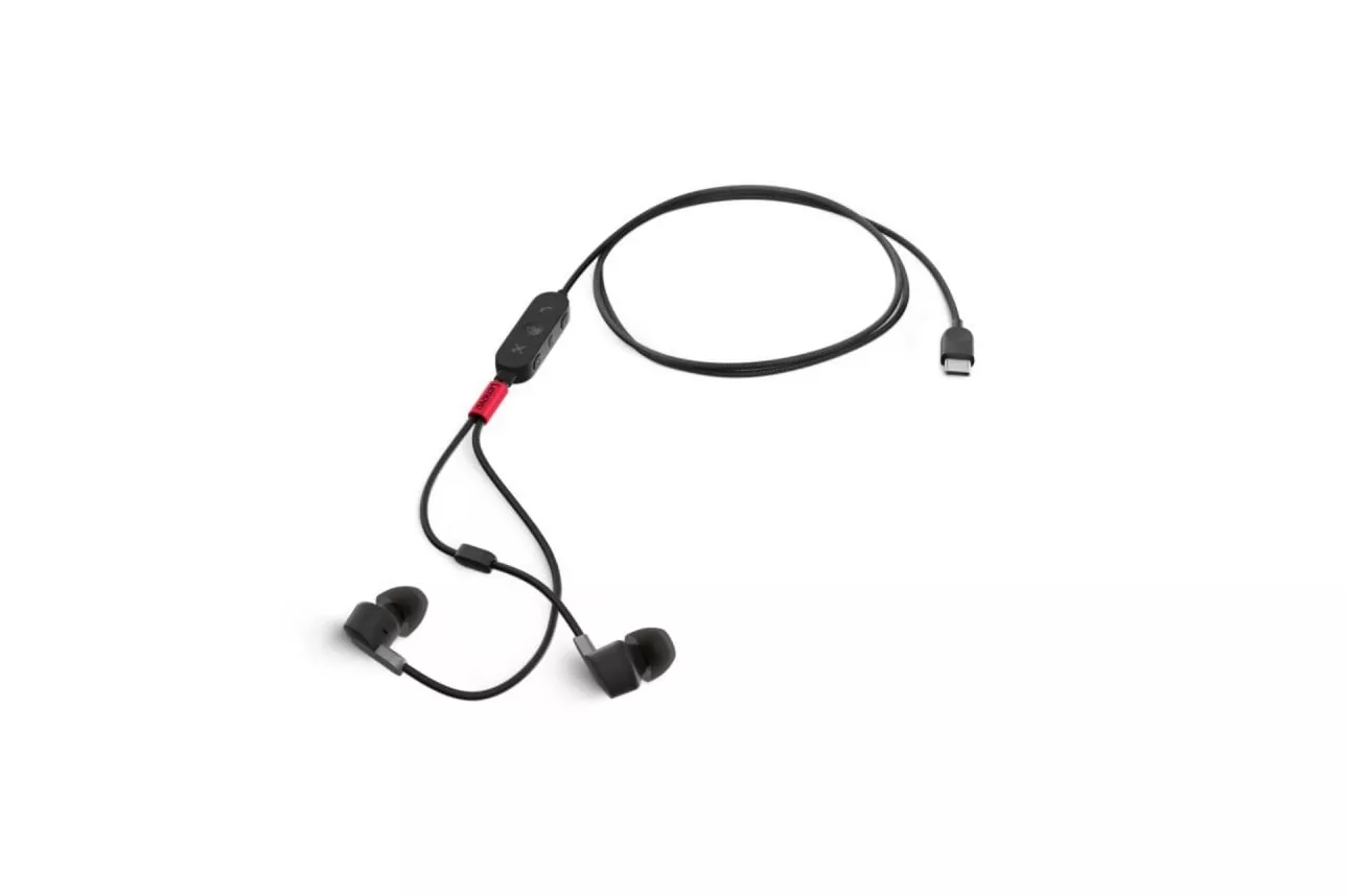 Auricular Lenovo 4XD1C99220 Intraaural Alámbrico USB-C Micrófono Cancelación Ruido Negro