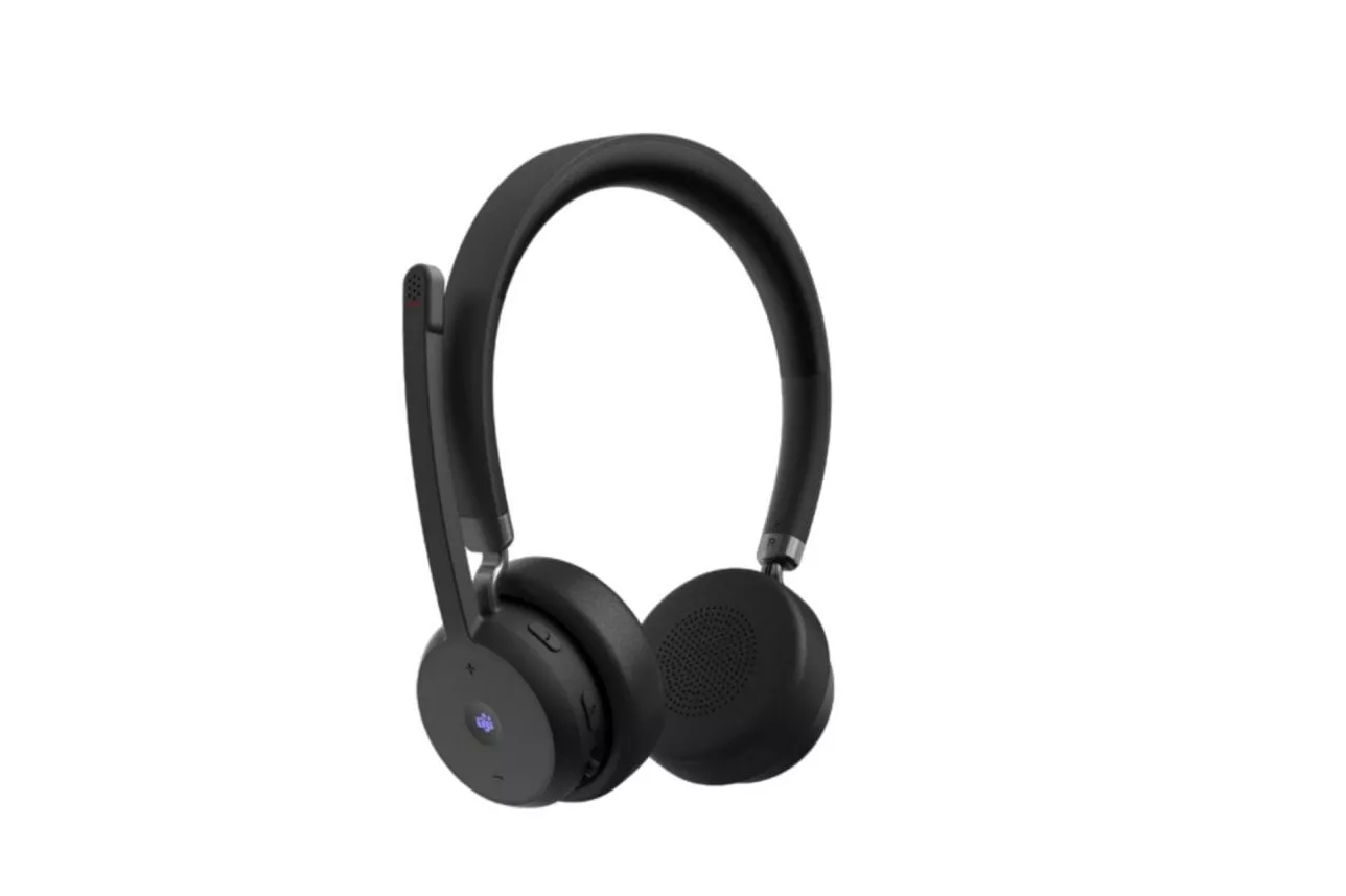 Auricular Lenovo Wireless VoIP Binaural Bluetooth 5.3 Cancelación Ruido 60h Negro