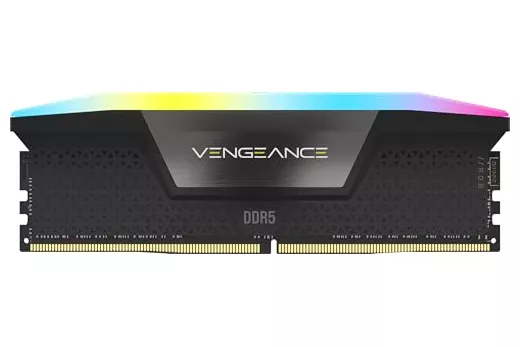 Memoria DDR5 Corsair Vengeance RGB 16GB 1x16GB 5200MHz CL40 XMP Negro
