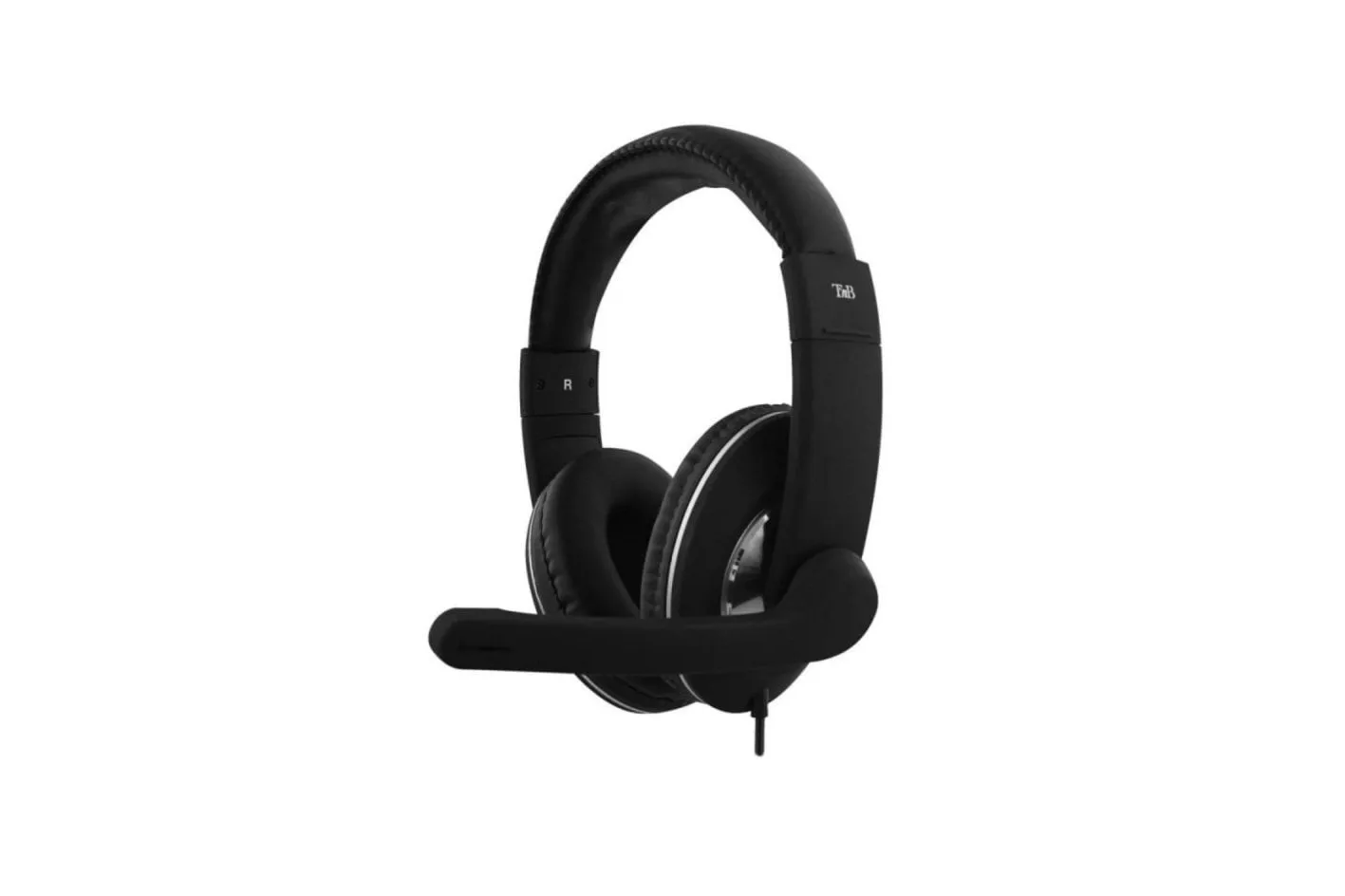 Auricular T'nB HS-500 USB Circumaural Binaural con Micrófono Integrado Control Volumen/Mutear 2m 215g Negro
