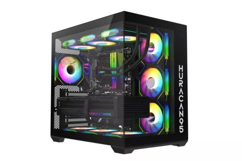 Caja SUPRA GAMING HURACAN95 ARGB Negra ATX 4 Ventiladores Cristal Templado USB 3.0