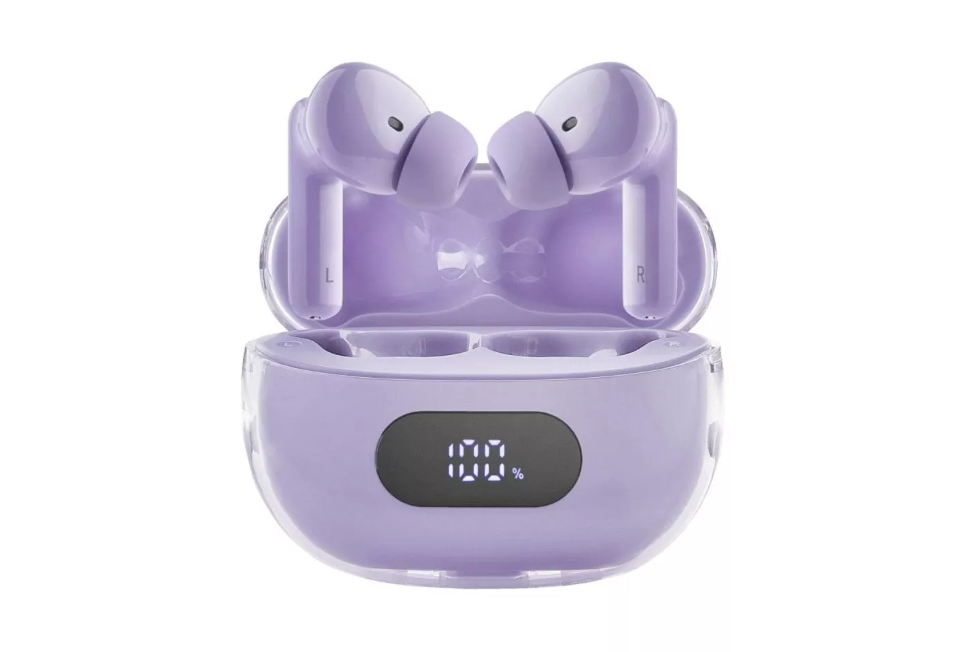 Auricular True Wireless Intenso T313AE ANC Bluetooth 5.4 Estuche Carga USB-C Púrpura