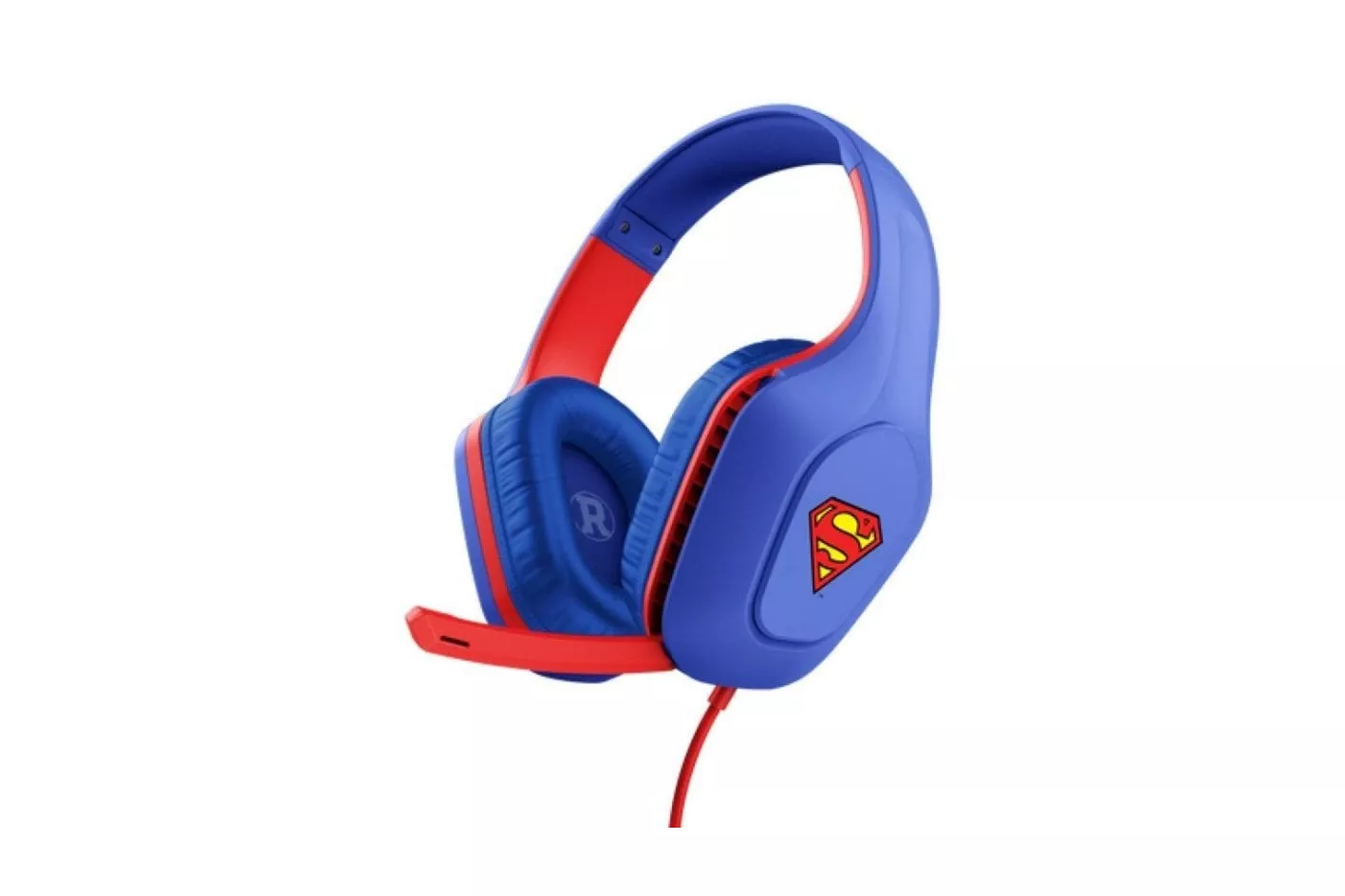 Auricular Trust GXT 415SM Zirox Superman Alámbrico 20-20000Hz 244g Azul Rojo Micrófono Boom
