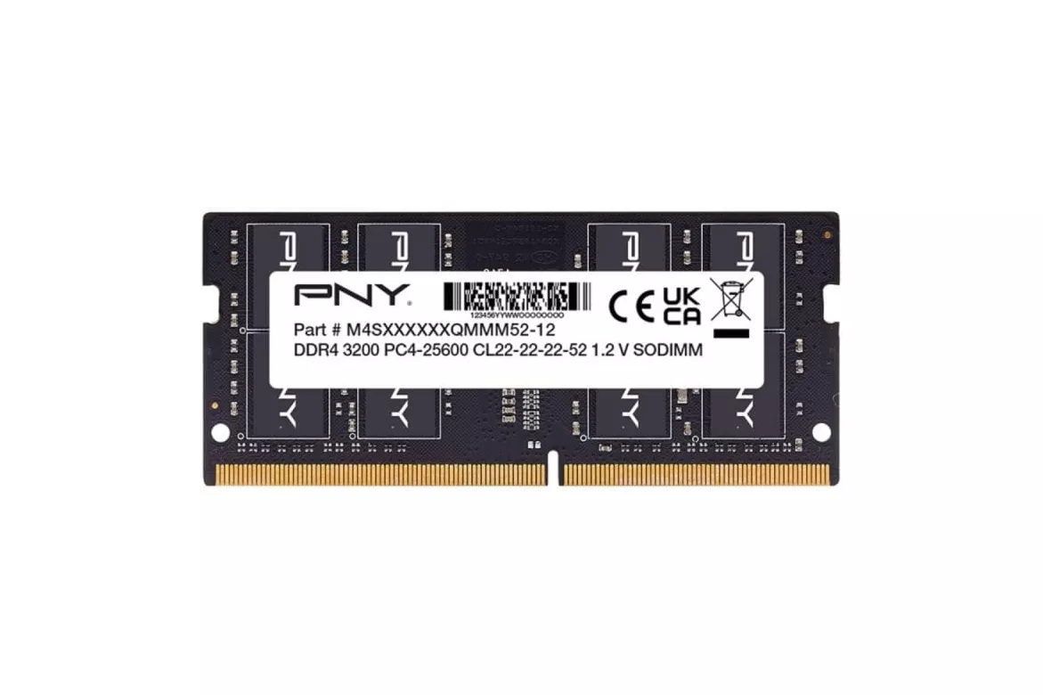 Módulo RAM PNY Performance DDR4 16GB 3200MHz SODIMM CL22 para Portátil