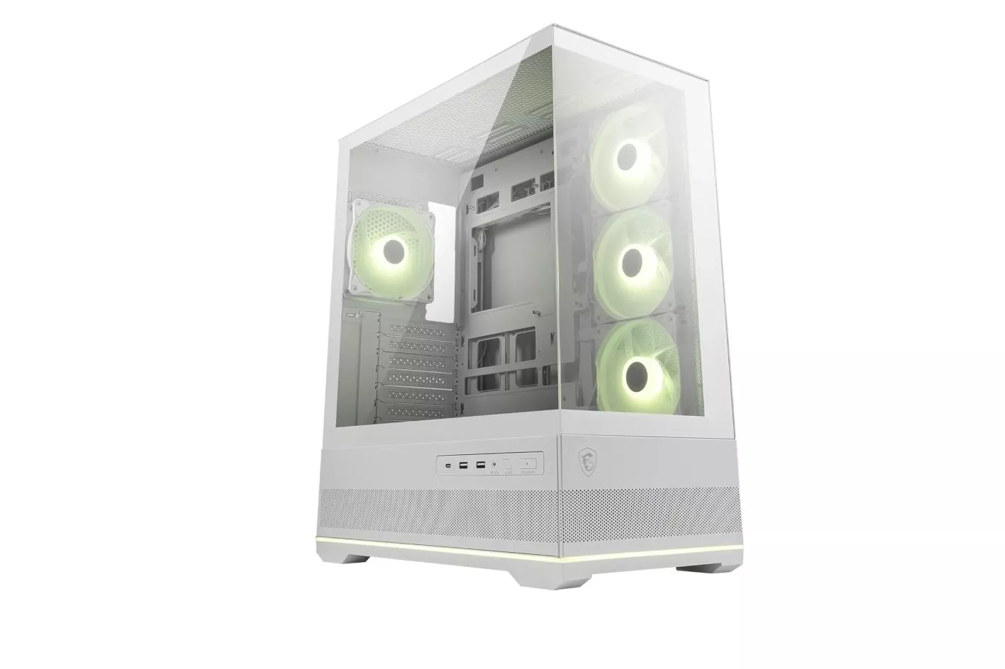 MSI MAG PANO 110R PZ WHITE, Vidrio templado, Midi Tower, Blanco, Compatible ATX/mATX/Mini-ATX