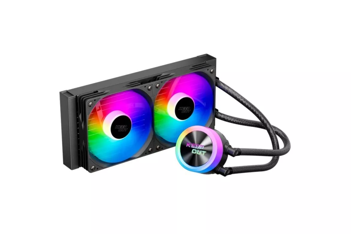 Refrigerador líquido Keep Out XWC-240 ARGB 2x12cm Aluminio compatibles Intel/AMD