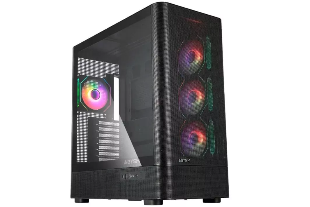 Caja ATX Abysm Danube Sava H500 II Air ARGB Negra Vidrio Templado 4 Ventiladores USB-C