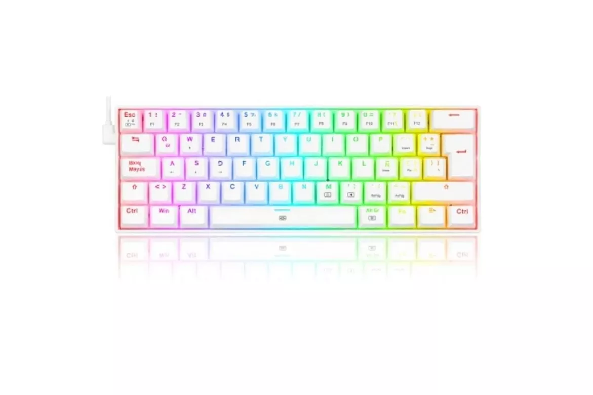 Teclado mecánico Redragon Dragonborn Layout ES RGB Chroma compacto 60% cable USB-C