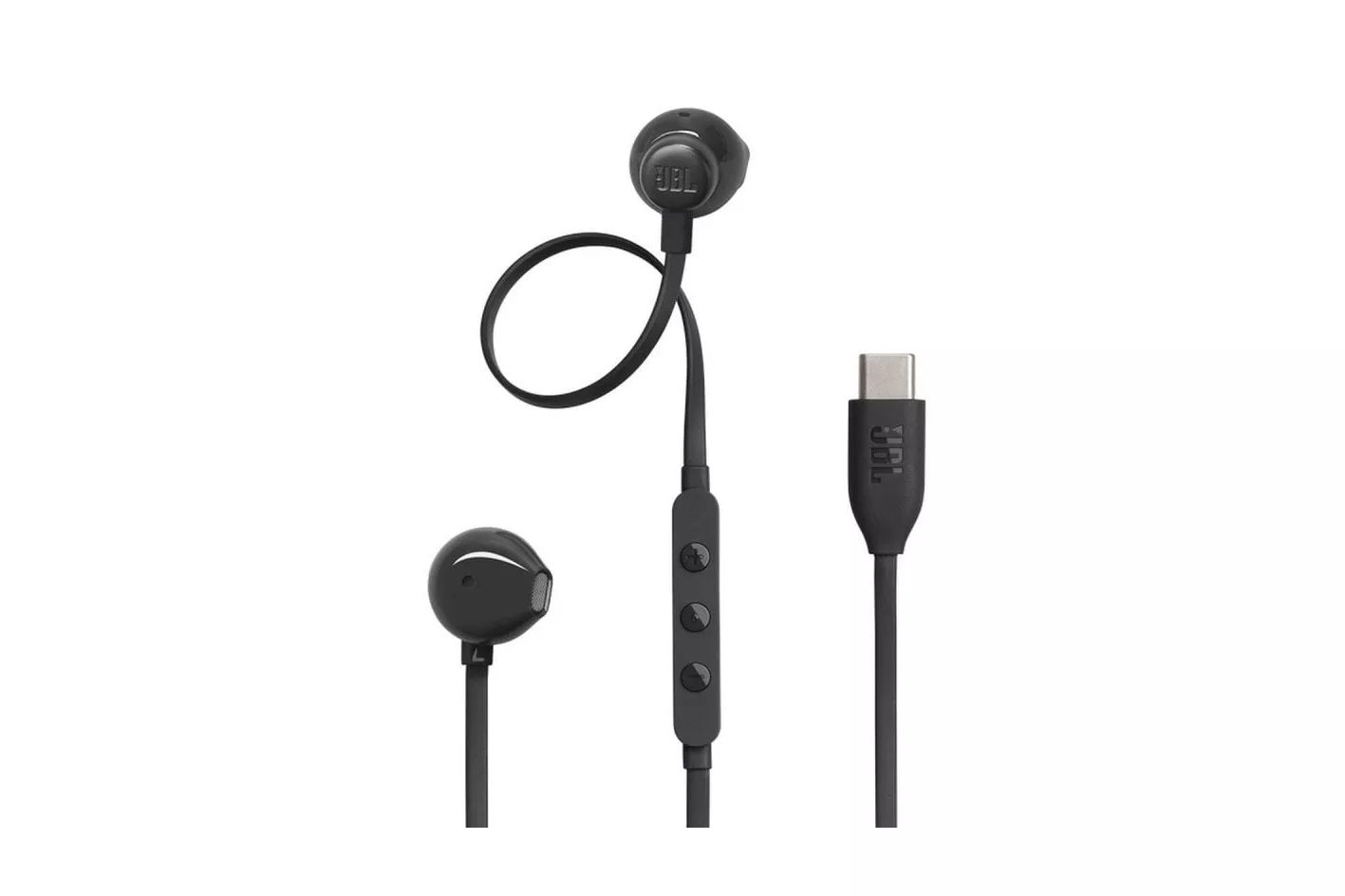 Auriculares JBL con cable USB-C intrauditivos, micrófono, Hi-Res Audio, negros