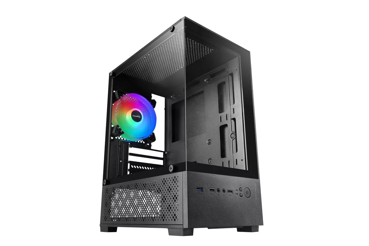Mars Gaming Mc-se2 Caja Gaming Microatx Cristal Templado Ventilador Frgb 120mm Doble Cámara Negro