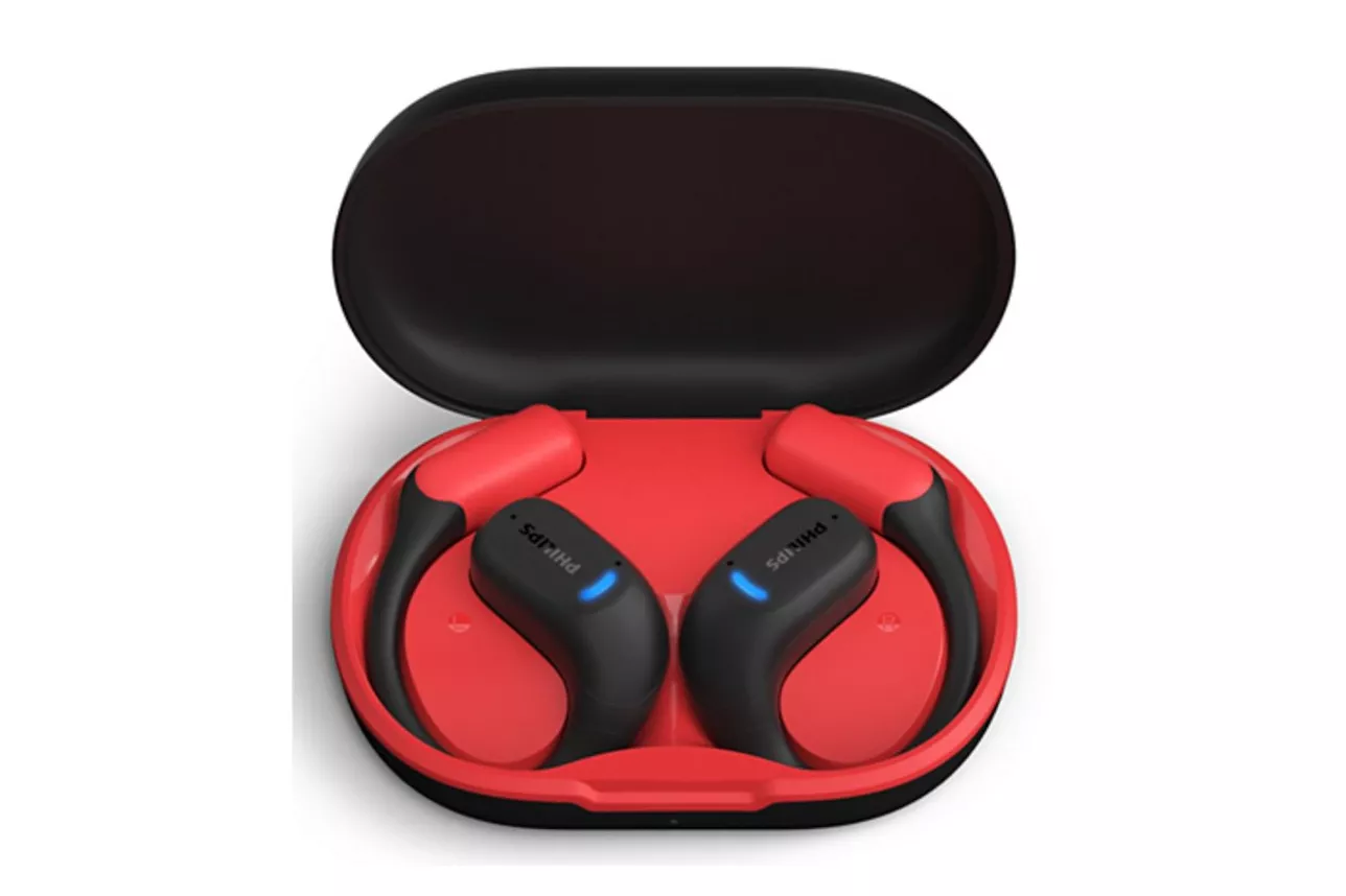 Auriculares Philips inalámbricos True Wireless Stereo deportivos bluetooth negro y rojo