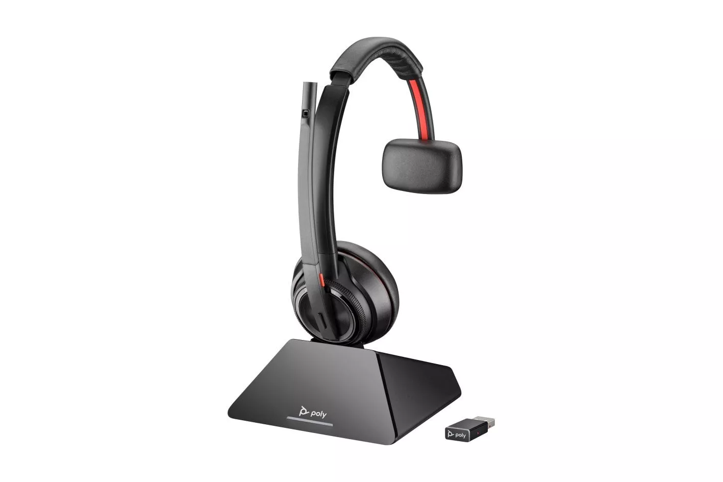 Auriculares Poly inalámbricos DECT Bluetooth con Cancelación de Ruido y Micrófono, Negro