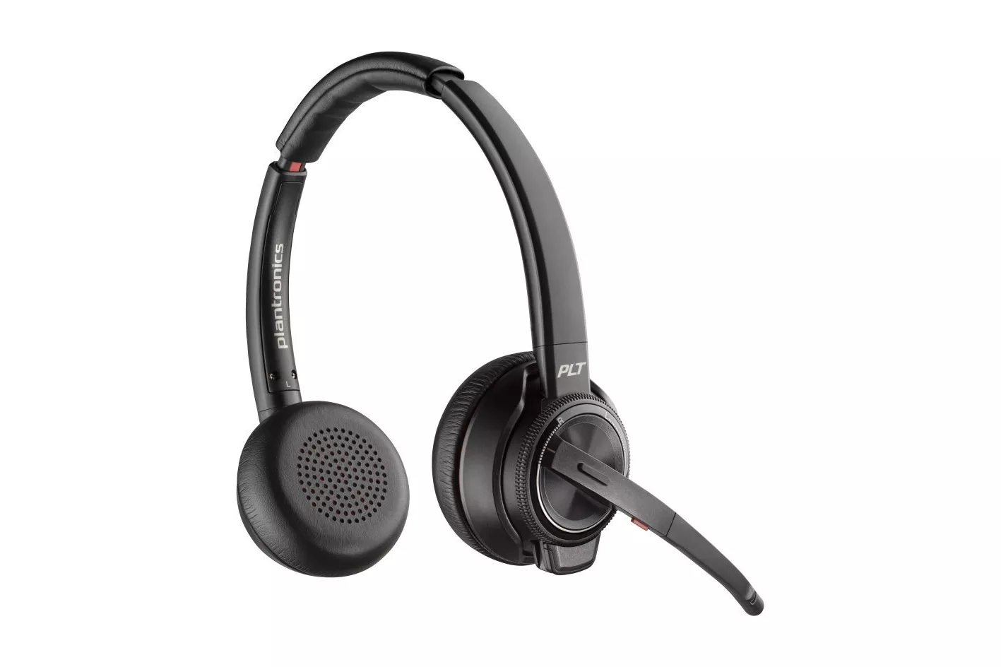 Auriculares Poly inalámbricos DECT con cancelación de ruido, micrófono y 180m de alcance, negro
