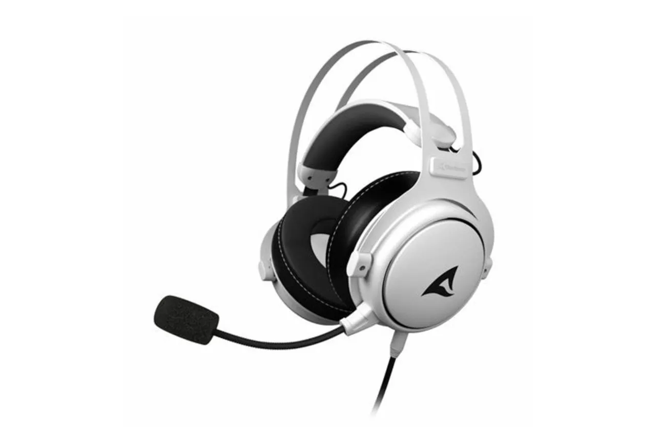 Auriculares Sharkoon con cable para gaming 10-40000 Hz micrófono negro/blanco
