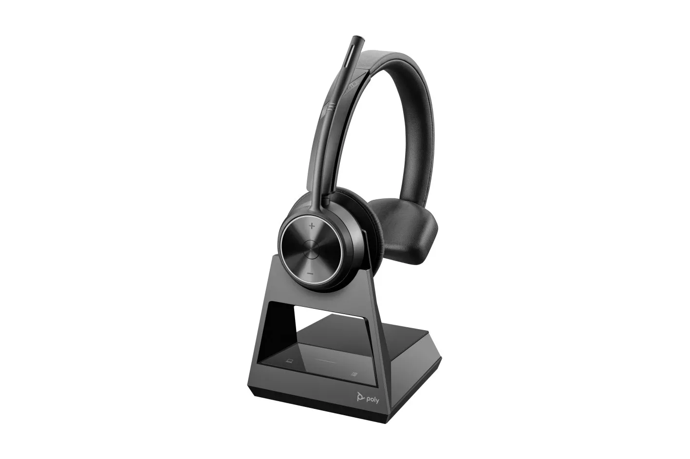 Auriculares Poly inalámbricos DECT con micrófono, control de volumen y batería de 13h, negro